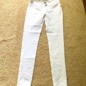 White Low-Rise Skinny Jeans Size 0S